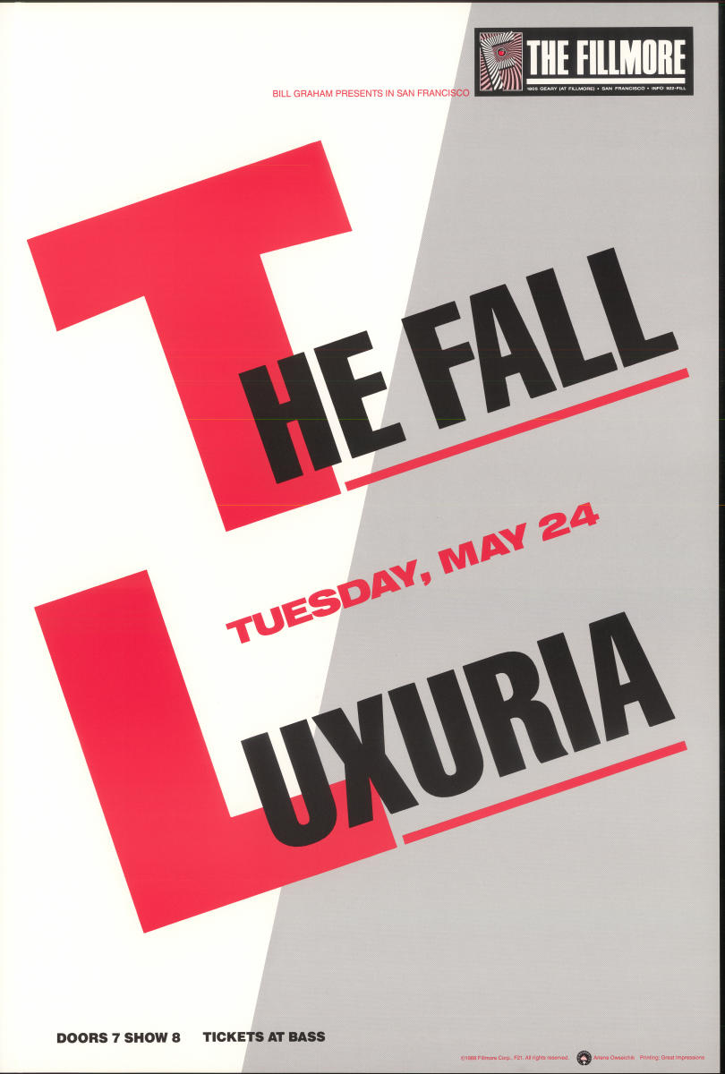 The Fall Vintage Concert Poster from Fillmore Auditorium, May 24