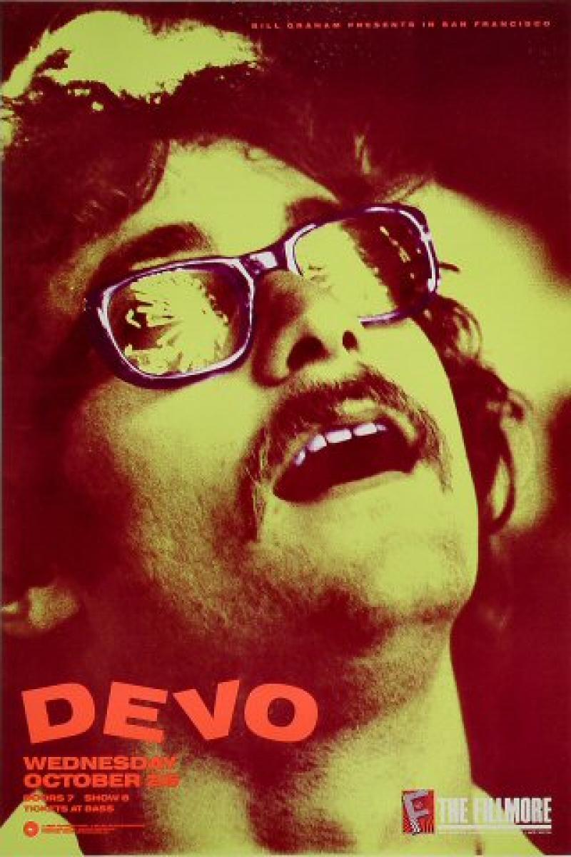 Devo Vintage Concert Poster from Fillmore Auditorium, Oct 26, 1988 at