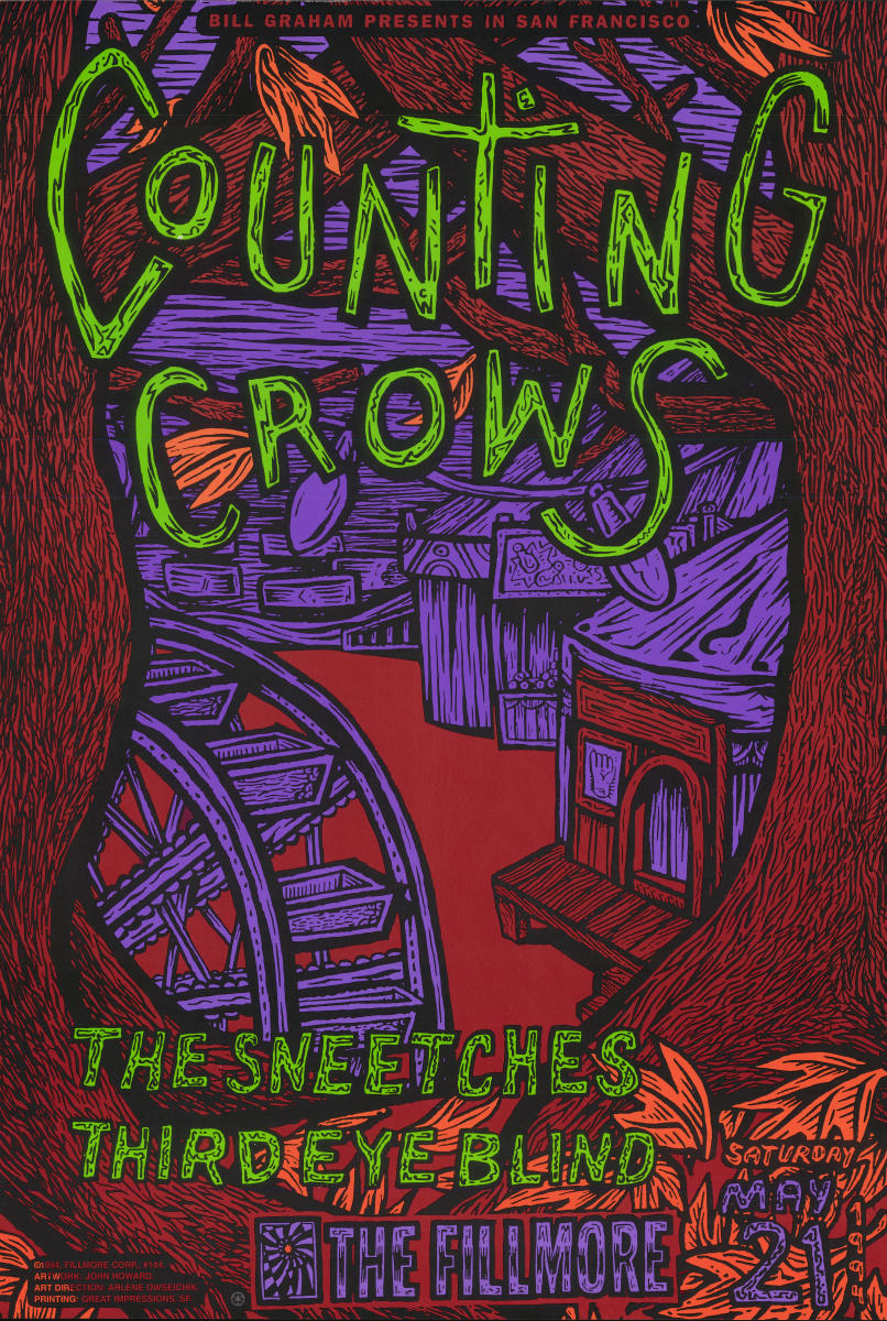Counting Crows Vintage Concert Poster from Fillmore