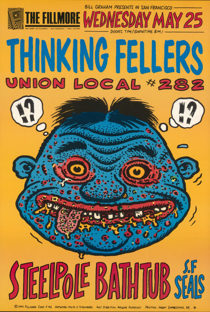 Thinking Fellers Union Local #282 Vintage Concert Poster