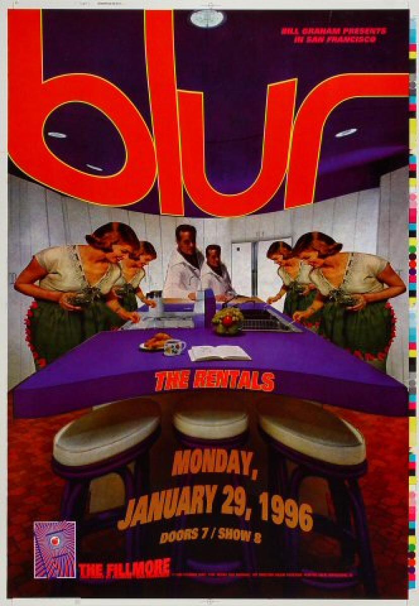 Blur Vintage Concert Proof from Fillmore Auditorium, Jan 29