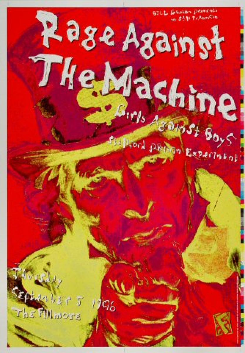Rage Against the Machine Vintage Concert Proof from Fillmore