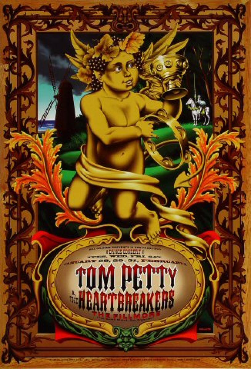 Tom Petty & the Heartbreakers Vintage Concert Poster from Fillmore
