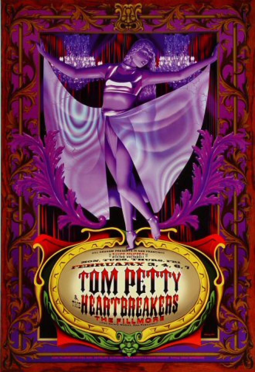 Tom Petty & the Heartbreakers Vintage Concert Poster from Fillmore