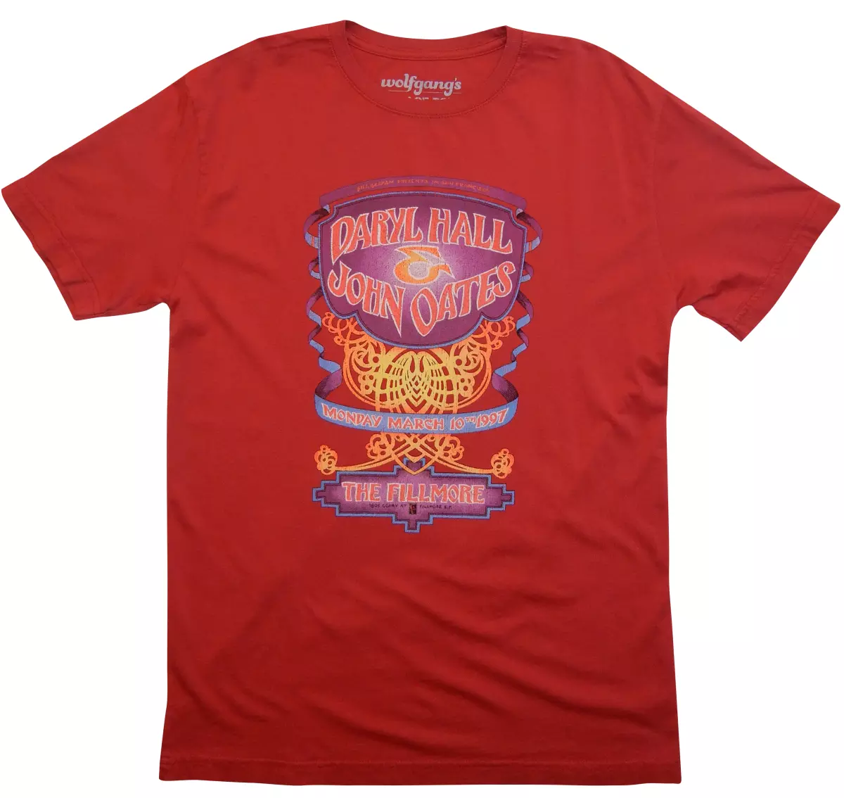 Hall & Oates Men's T-Shirt from Fillmore Auditorium, Mar 10, 1997 at ...