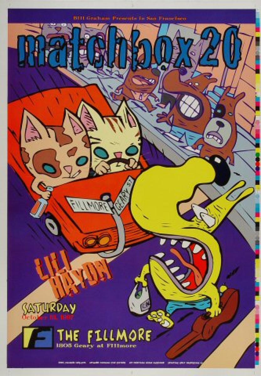 Matchbox Twenty Vintage Concert Proof from Fillmore Auditorium, Oct 18, 1997 at Wolfgang's