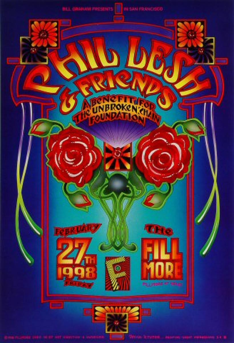Phil Lesh & Friends Vintage Concert Poster from Fillmore