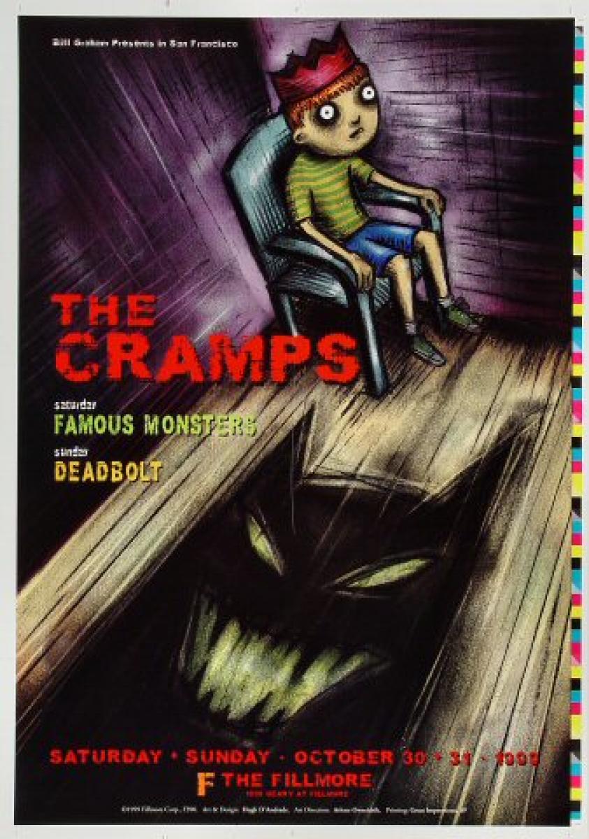 The Cramps Vintage Concert Proof from Fillmore Auditorium, Oct 30