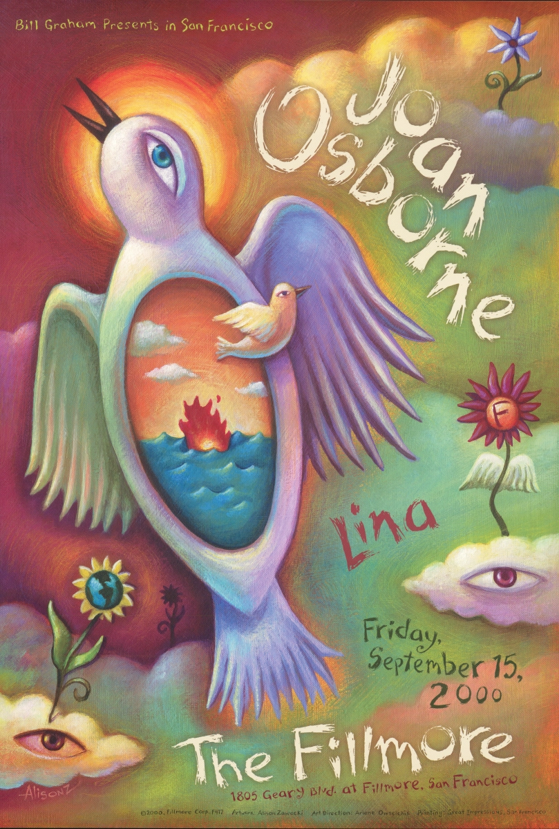 Joan Osborne Vintage Concert Poster from Fillmore Auditorium, Sep 15