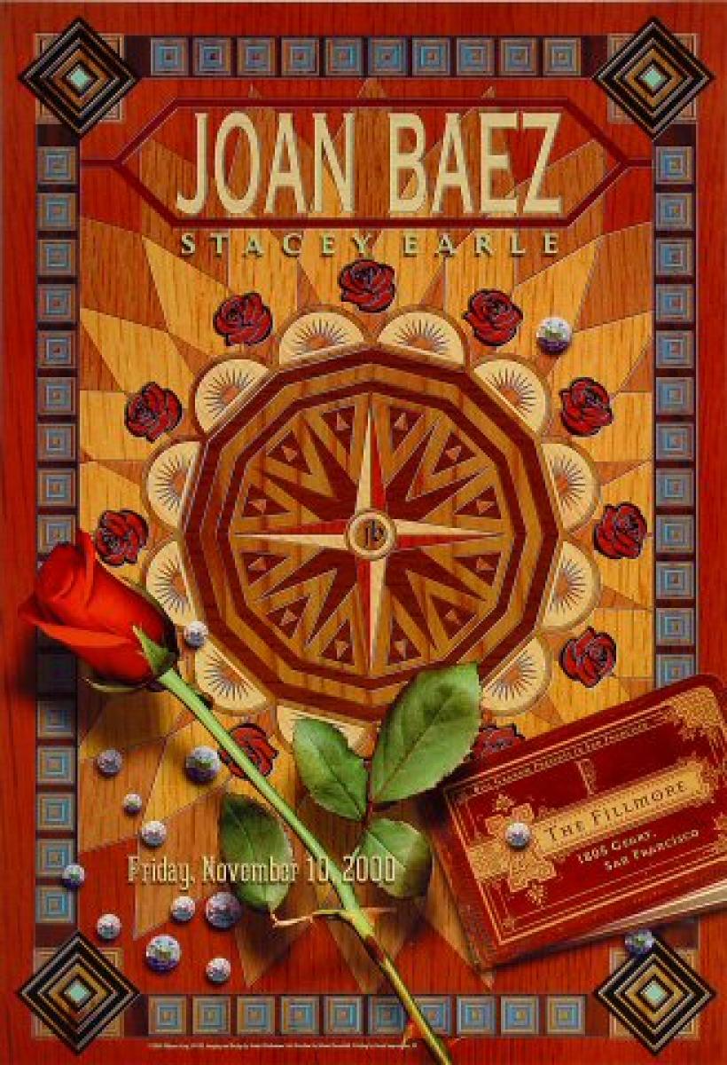 Joan Baez Vintage Concert Poster from Fillmore Auditorium, Nov 10, 2000 ...