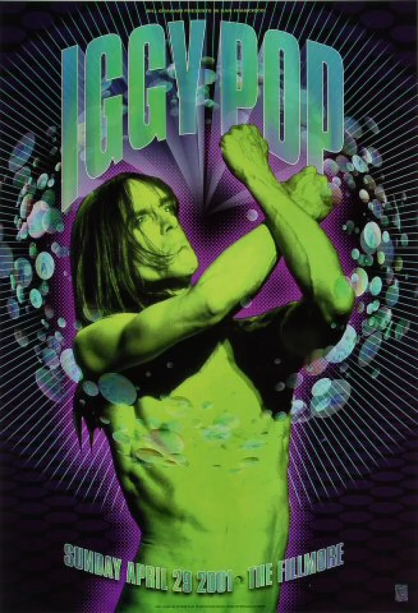 Iggy Pop 1988 Original Concert Poster