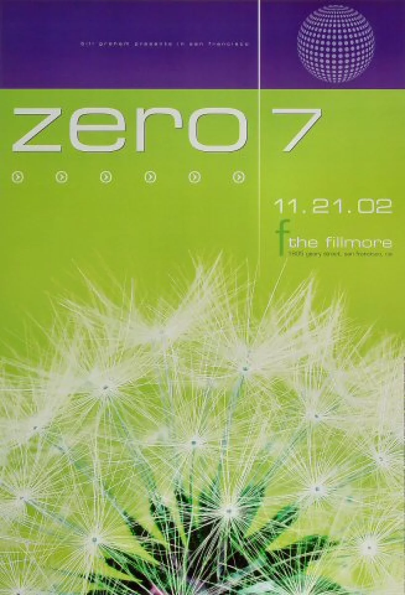 Zero 7 Vintage Concert Poster from Fillmore Auditorium