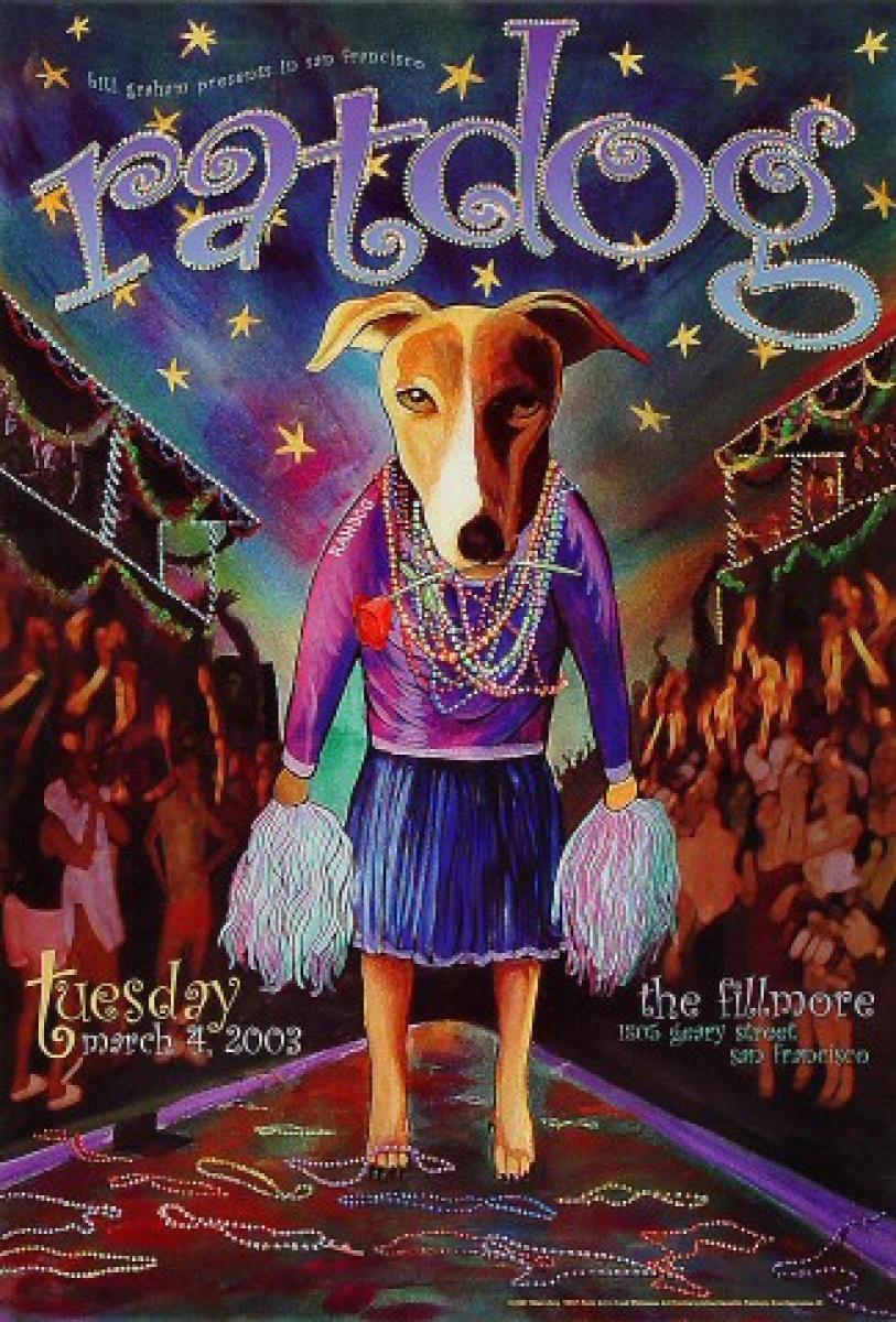 RatDog Vintage Concert Poster from Fillmore Auditorium, Mar 4, 2003 at