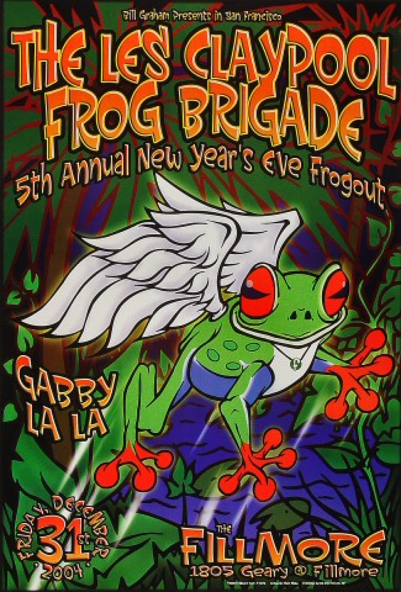 Les Claypool's Frog Brigade Vintage Concert Poster from Fillmore