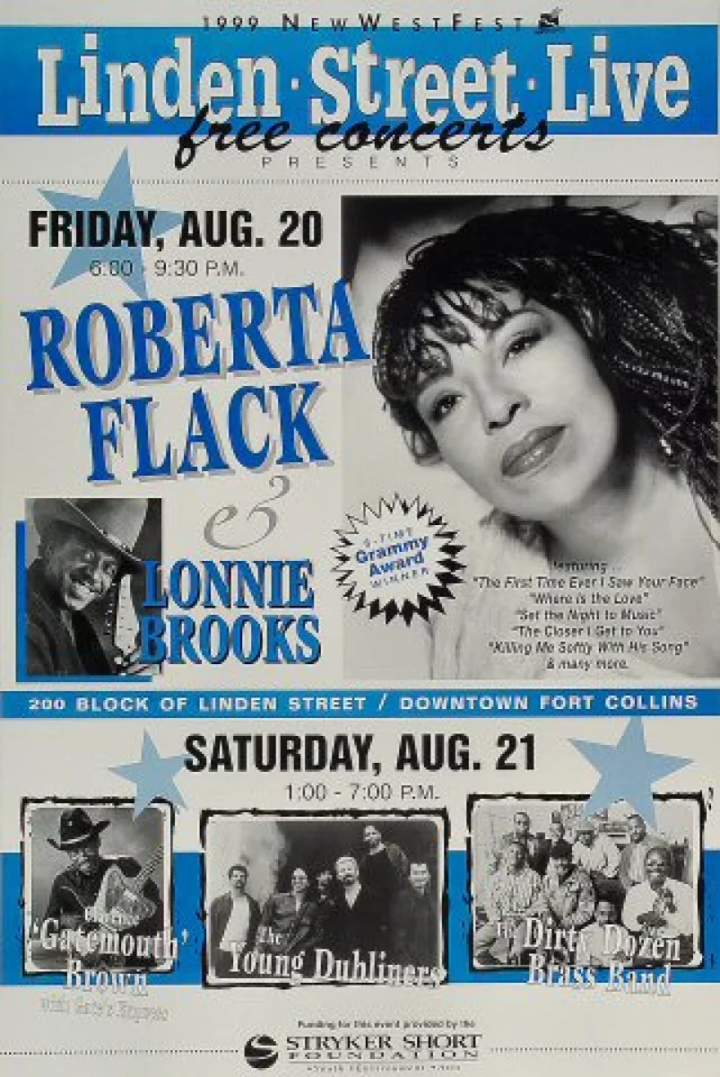 Brooks Roberta Flack Lonnie Brooks Handbill Poster 