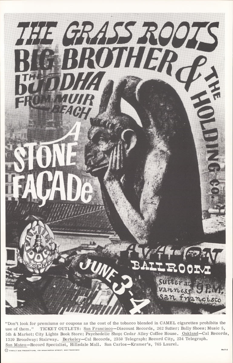 The Grass Roots Vintage Concert Poster from Avalon Ballroom, Jun 3