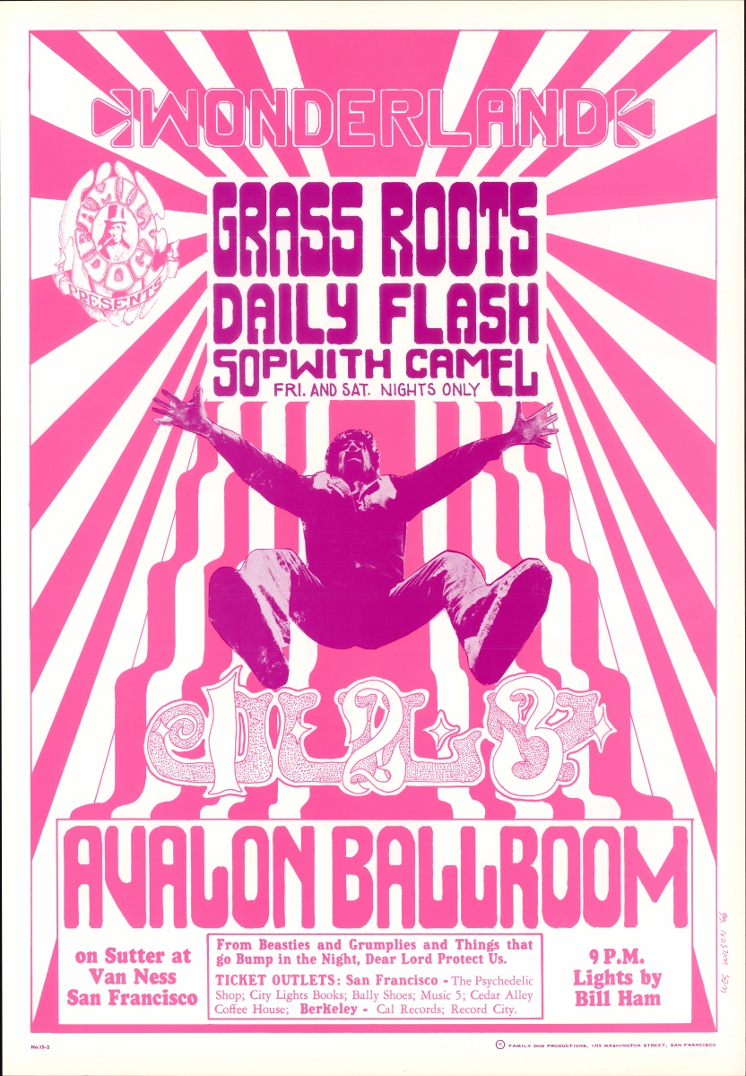 The Grass Roots Vintage Concert Poster from Avalon Ballroom, Jul 1 ...