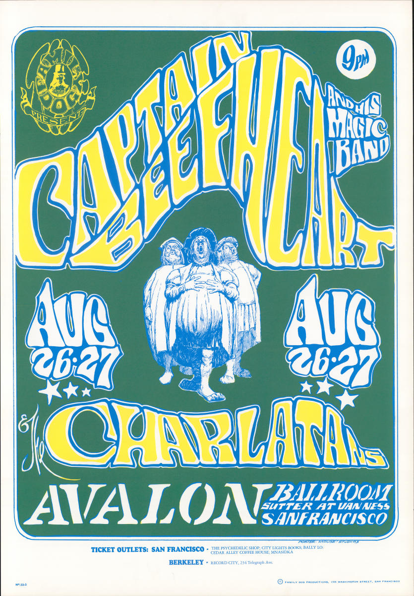 Captain Beefheart & The Magic Band Vintage Concert Poster