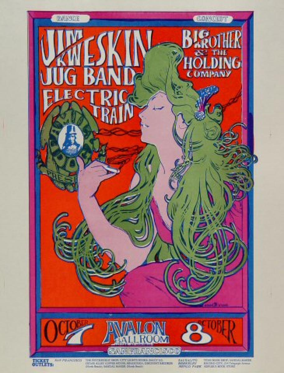 Jim Kweskin Jug Band Vintage Concert Handbill from Avalon Ballroom, Oct ...