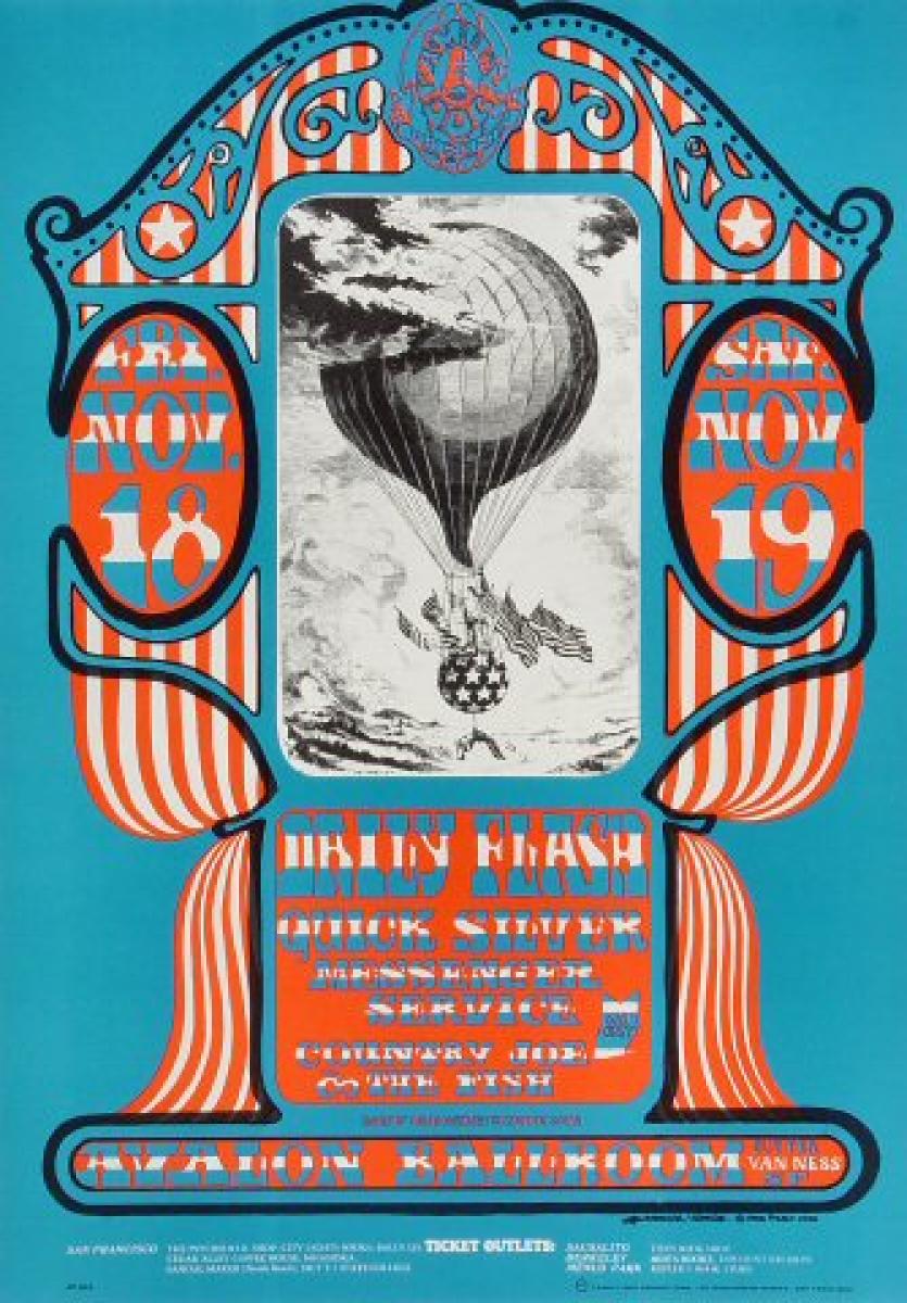 The Daily Flash Vintage Concert Poster from Avalon Ballroom, Nov