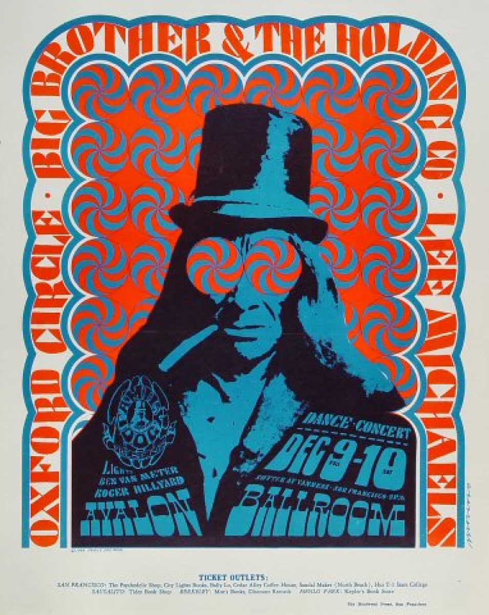 Avalon Ballroom Big Brother and The Holding Company Poster Concert Poster FD-19 2nd Printing