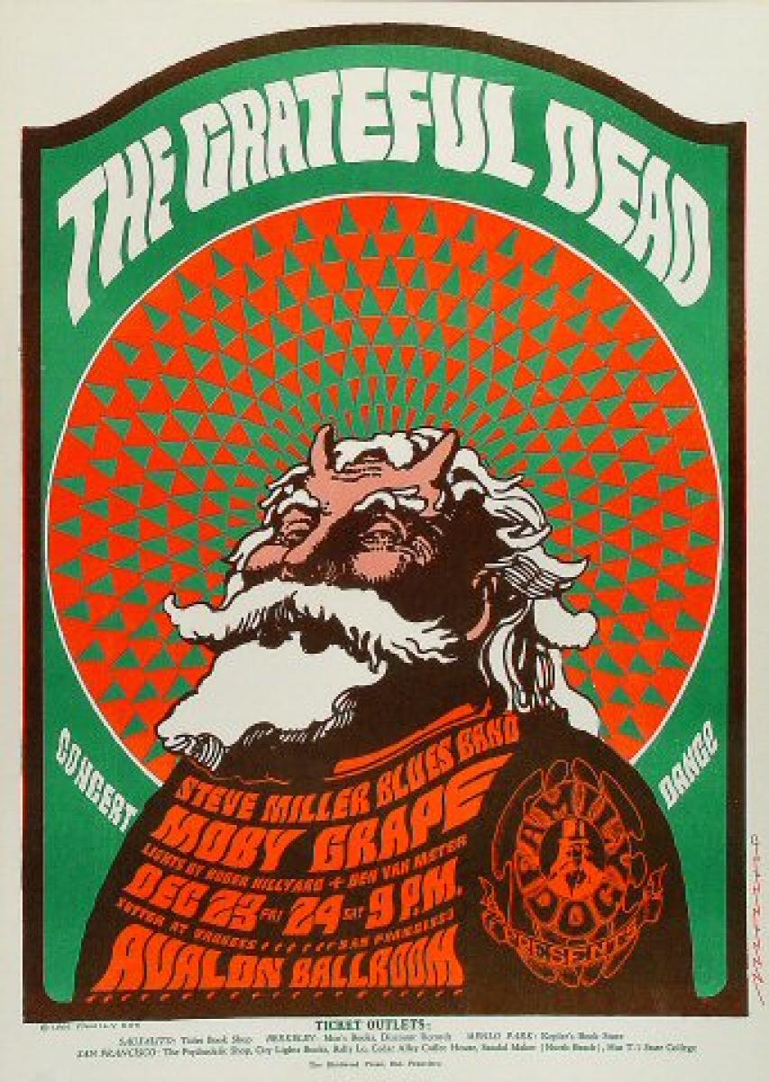 Grateful Dead Handbill ヴィンテージ ポストカード grateful-dead-poster-dec-23-