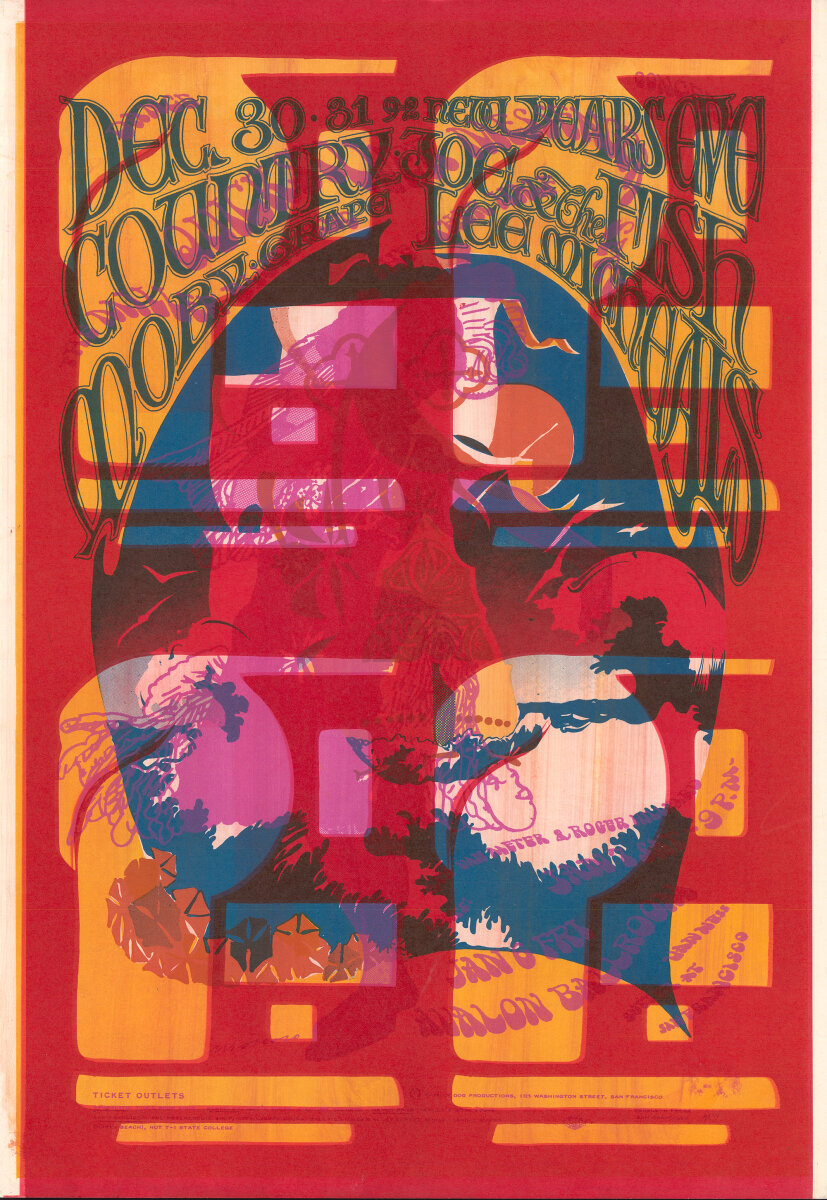 Country Joe & the Fish Vintage Concert Poster from Avalon Ballroom