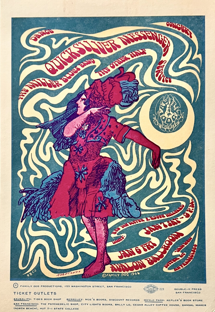 Quicksilver Messenger Service Vintage Concert Handbill from Avalon