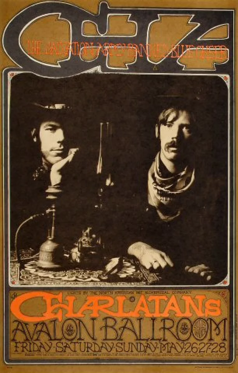 The Charlatans Vintage Concert Poster from Avalon Ballroom, May 26