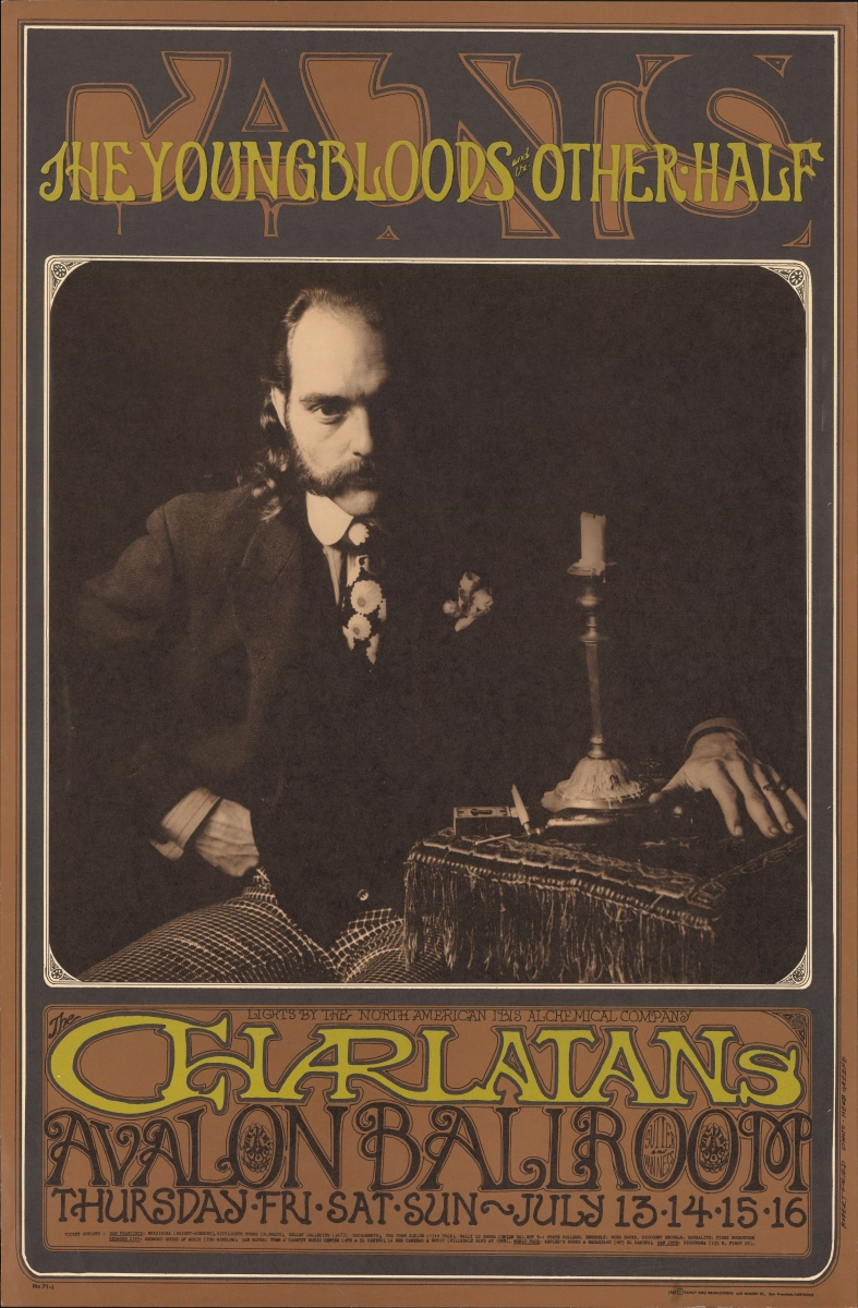 The Charlatans Vintage Concert Poster from Avalon Ballroom, Jul 13