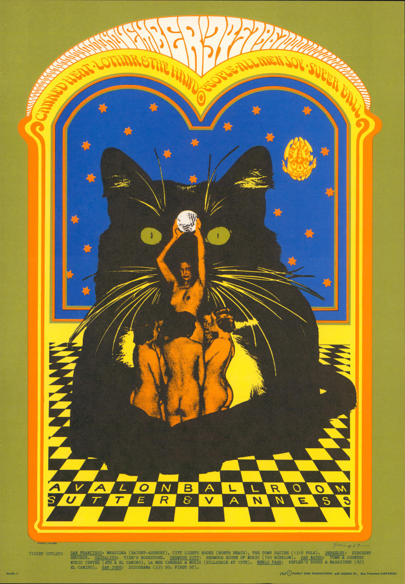 Canned Heat Vintage Concert Poster from Avalon Ballroom, Nov 3