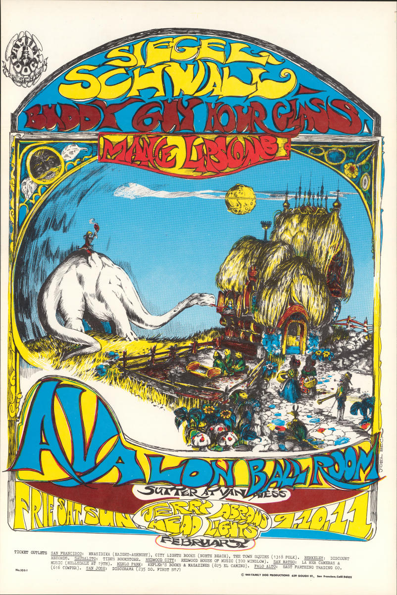 Siegel-Schwall Band Vintage Concert Poster from Avalon Ballroom
