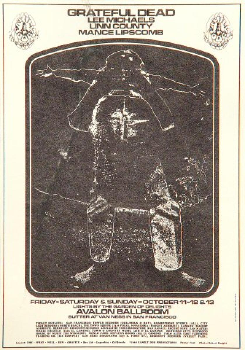 Grateful Dead Vintage Concert Handbill from Avalon Ballroom, Oct