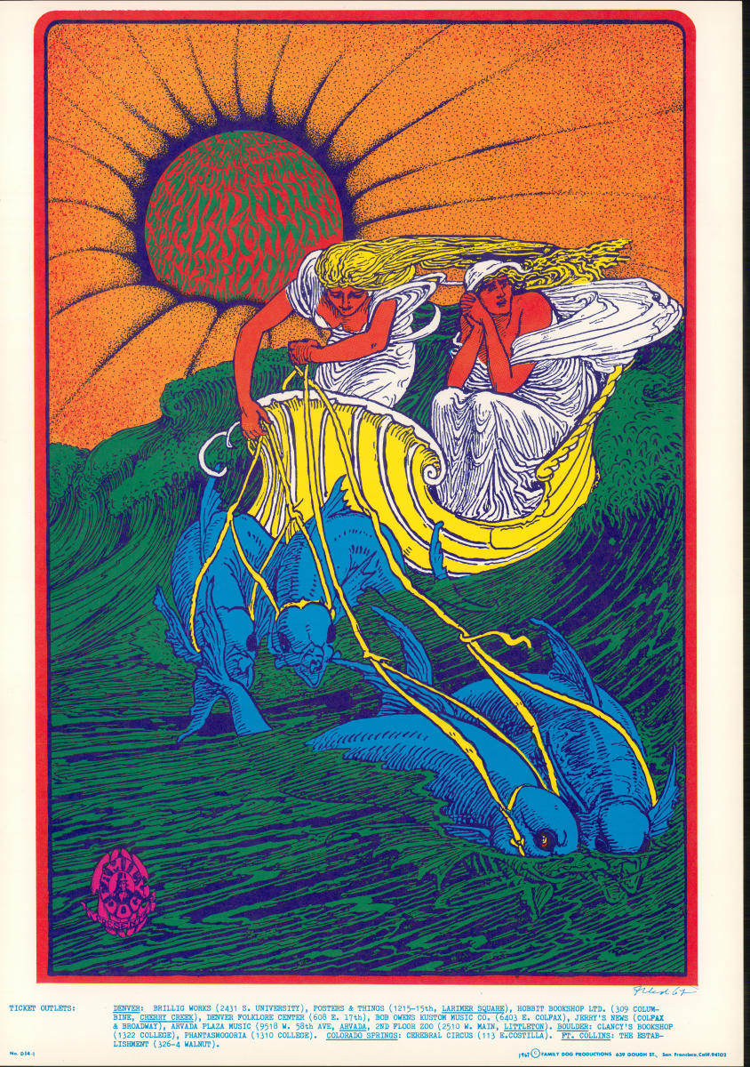 Canned Heat Vintage Concert Poster from Denver Dog, Dec 8, 1967 at