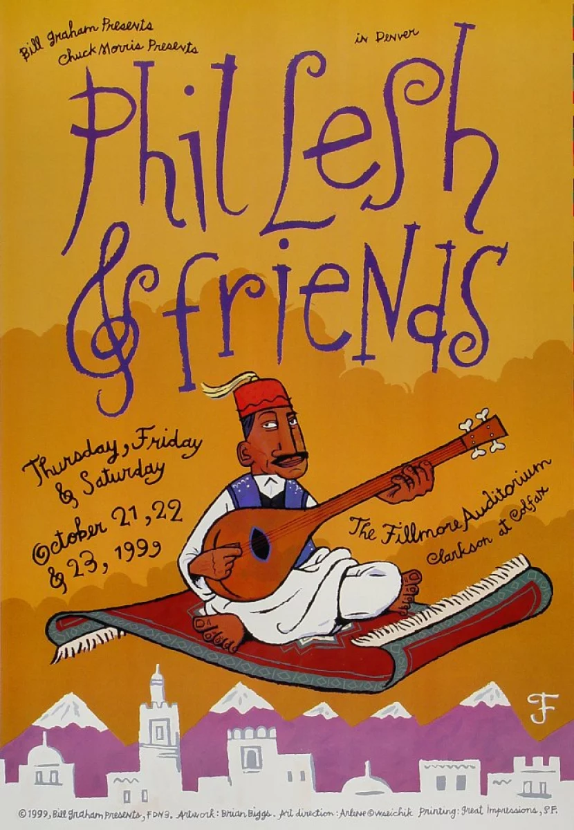 Phil Lesh & Friends Vintage Concert Proof from Fillmore Denver, Oct 21