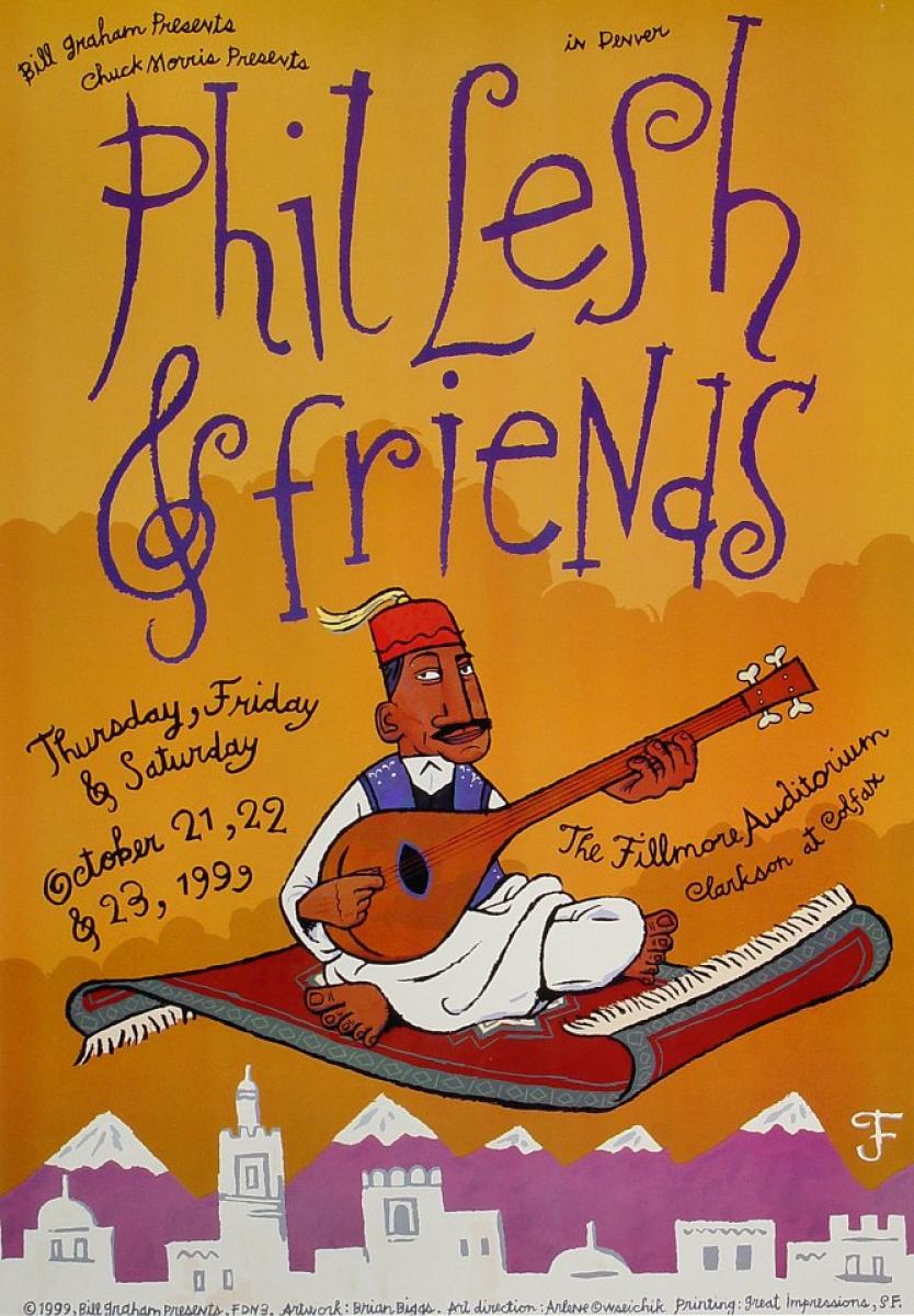 Phil Lesh & Friends Vintage Concert Poster from Fillmore Denver, Oct 21