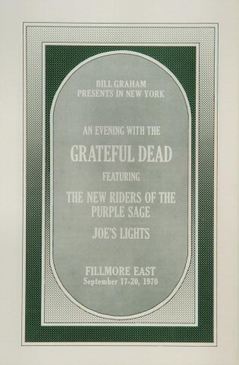 grateful dead fillmore east 1970 font