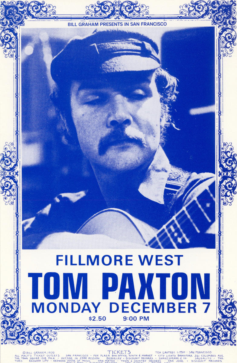 Tom Paxton Posters at Wolfgang&rsquo;s