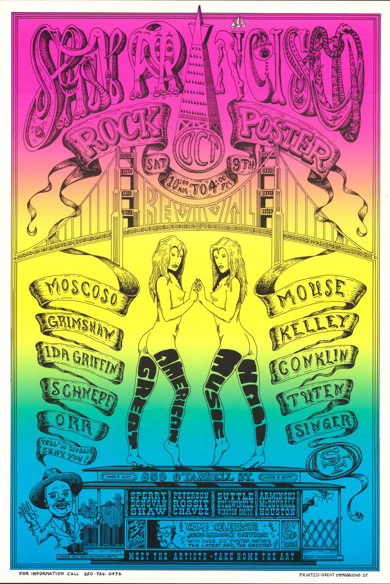 San Francisco Rock Poster Revival Show Vintage Concert Poster from