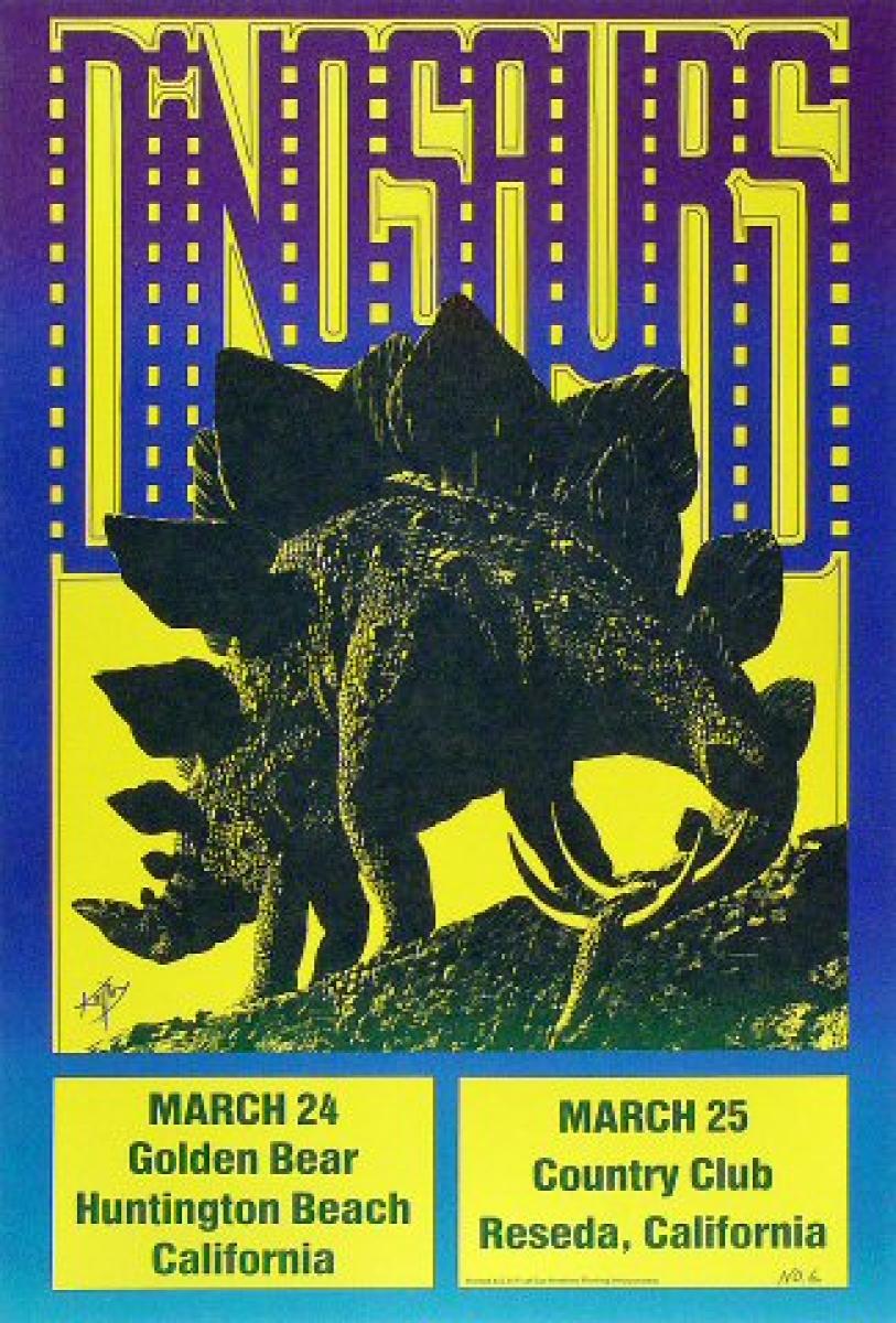 ウルフギャング，サンフランシスコ DINOSAURS ポスター(1983年) ウルフギャング，サンフランシスコ DINOSAURS ポスター(1983年)
