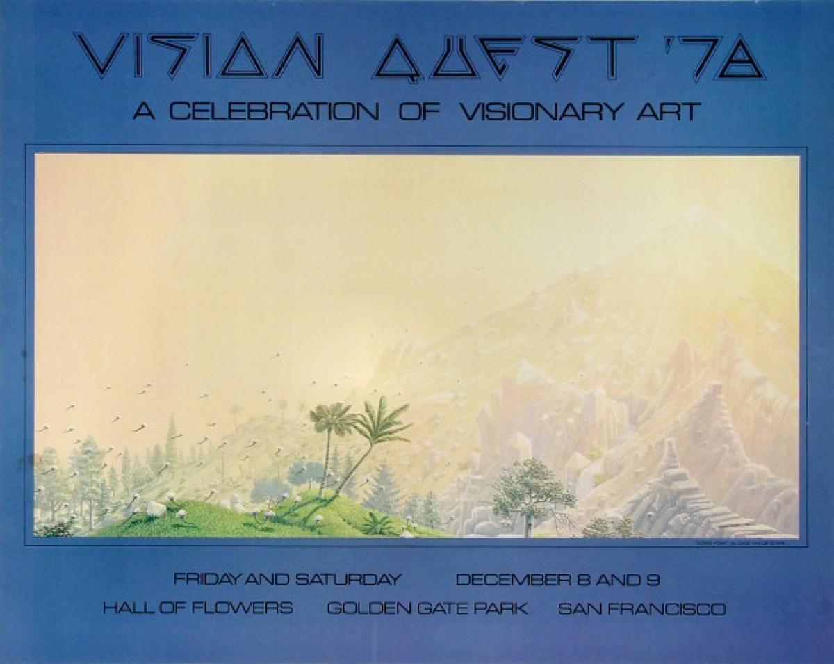 Vision Quest '78 a Celebration of Visionary Art Vintage Concert Poster from Golden Gate Park