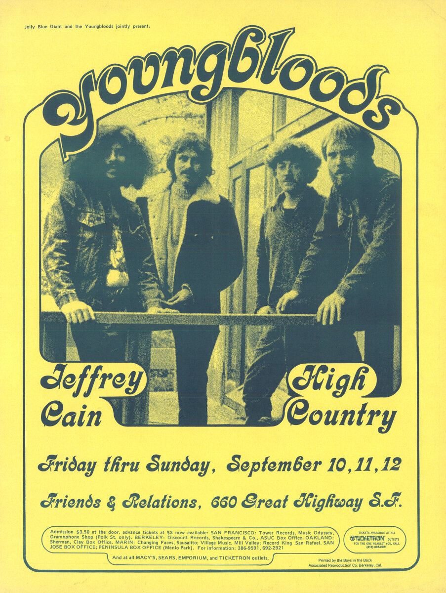 The Youngbloods Vintage Concert Poster from Friends & Relations
