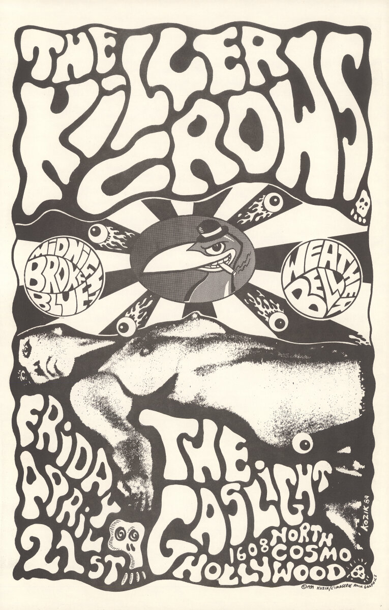 The Killer Crows Vintage Concert Poster from Gaslight, Apr 21