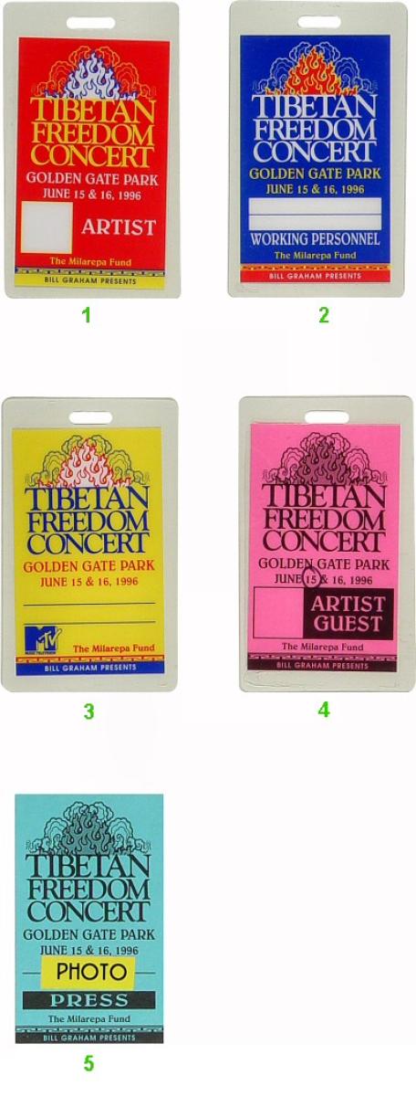 TIBETAN FREEDOM CONCERT ポスター Taz Tibetan Freedom Concert Washington D.C. 1998 Concert