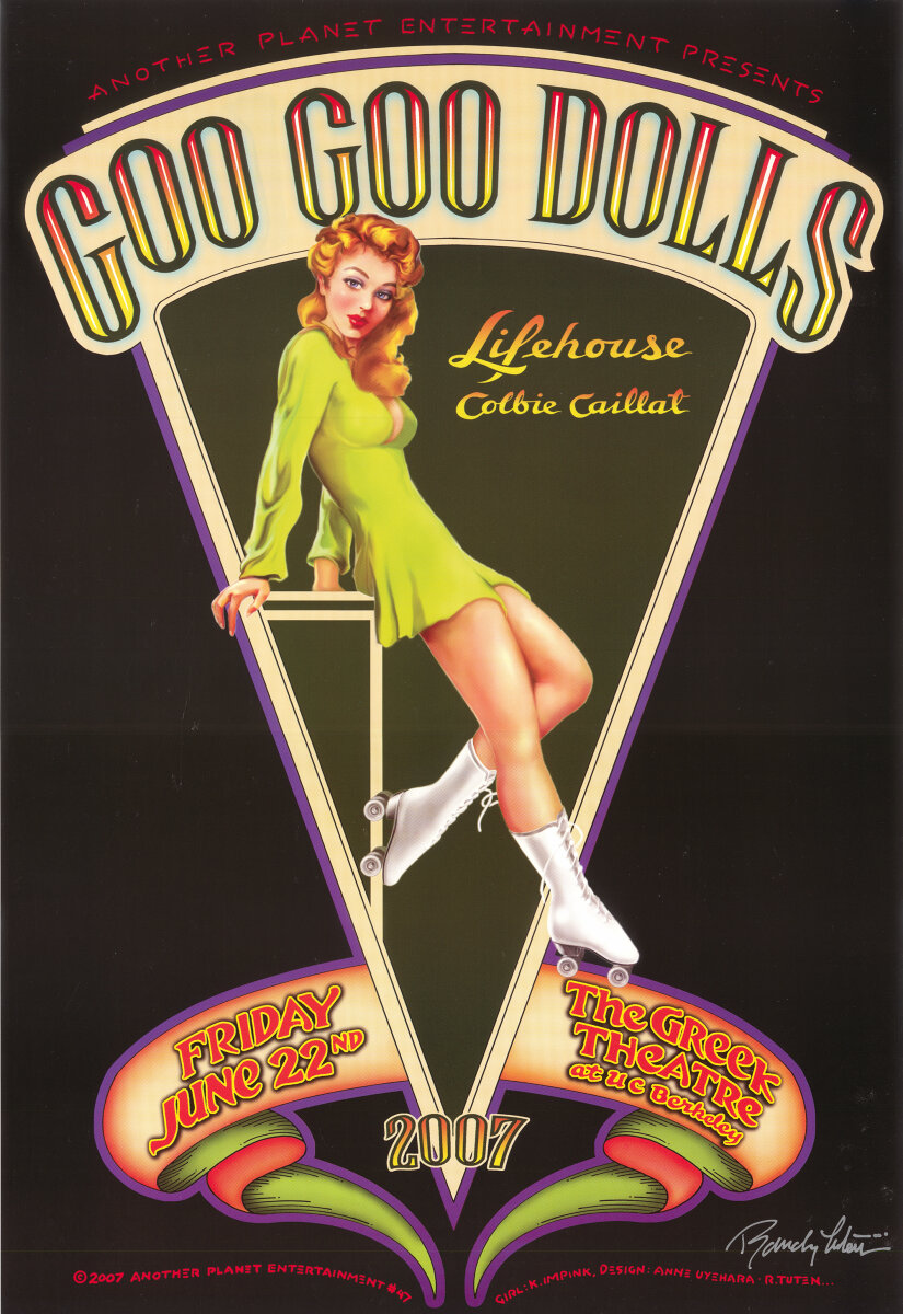 Goo Goo Dolls Vintage Concert Poster from Greek Theatre, Jun 22