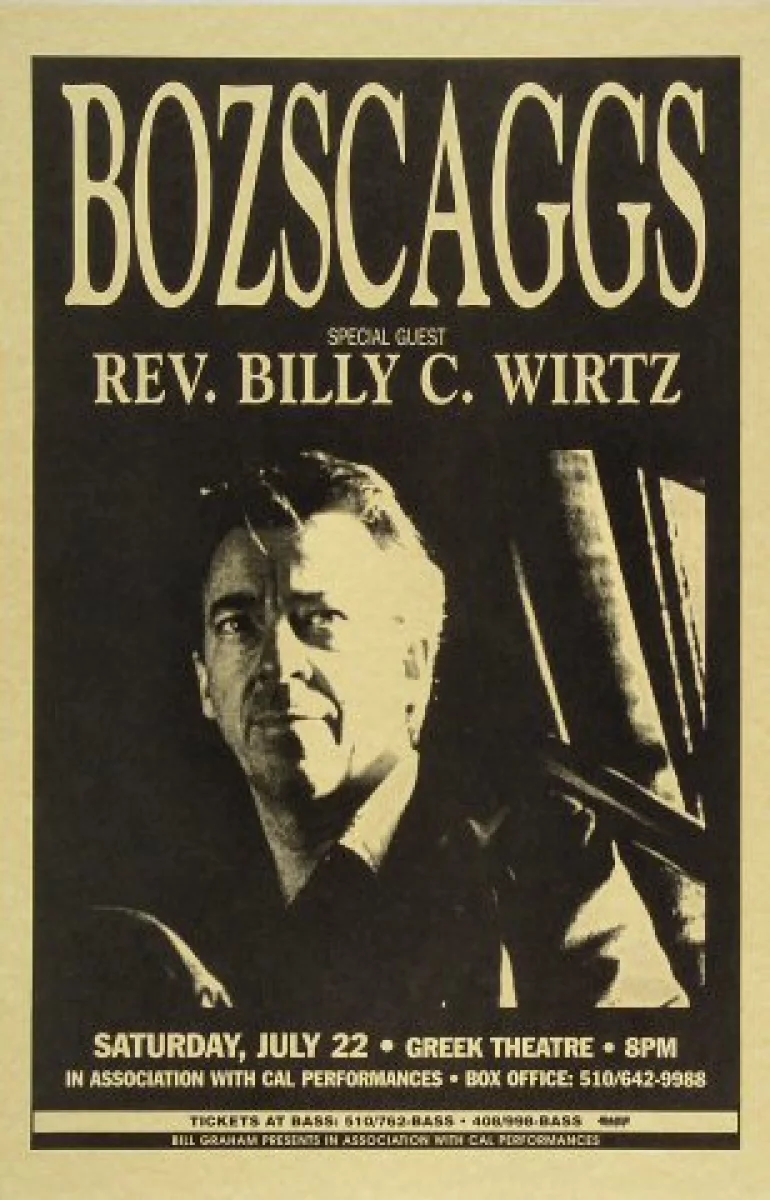 Boz Scaggs Vintage Concert Poster from Greek Theatre, Jul 22, 1995 