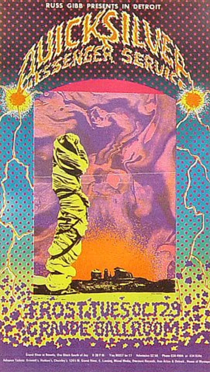Quicksilver Messenger Service Vintage Concert Postcard from Grande