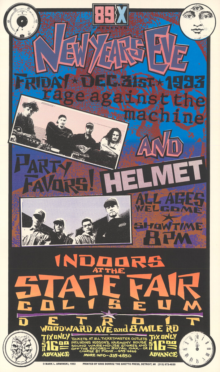 Rage Against the Machine Vintage Concert Poster from State Fair
