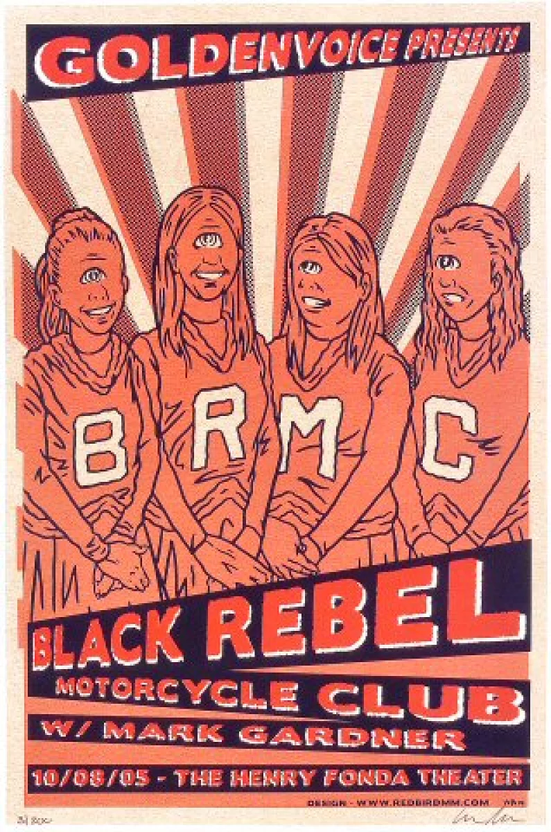 Black Rebel Motorcycle Club Vintage Concert Poster from Henry