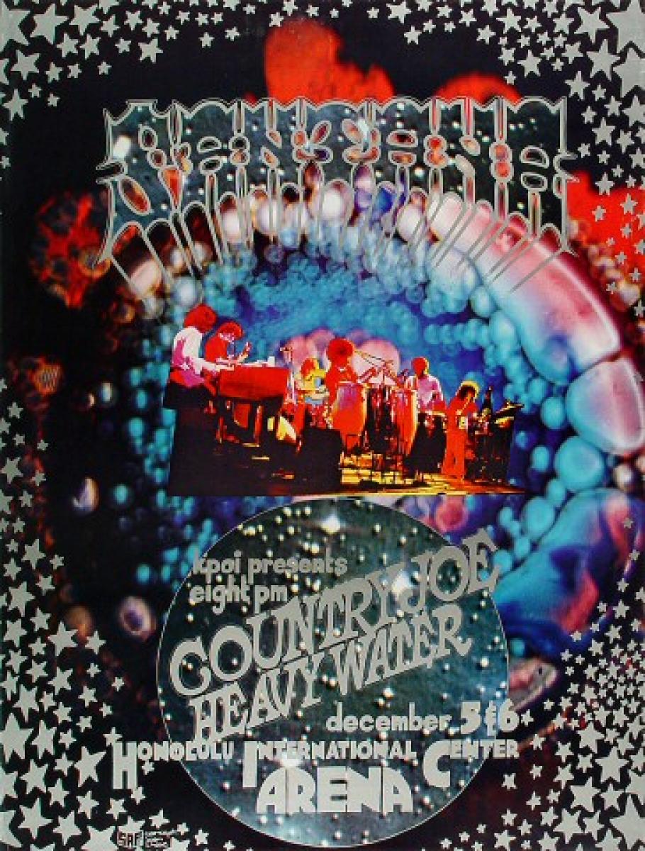 Santana Vintage Concert Poster from Honolulu International